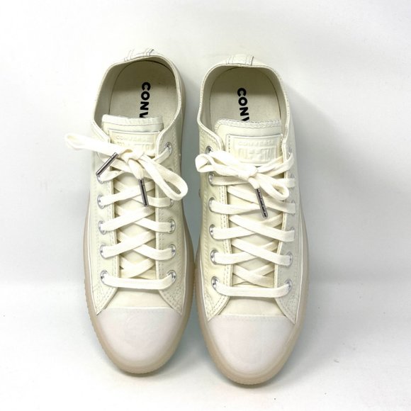 💖MEGA SALE💖Converse CTAS White Patent Leather Casual Shoes Women's 7.5 165605C - Picture 6 of 10